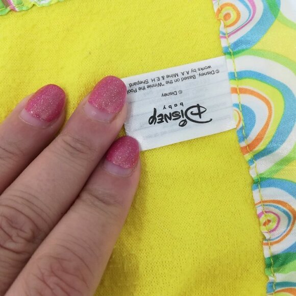 Winnie the Pooh Lumpy Lovey Lovie Security Blanket Disney Purple Elephant Satin - Picture 6 of 10